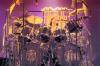 Neil Peart and his Tama drum kit during the Permanent Waves tour