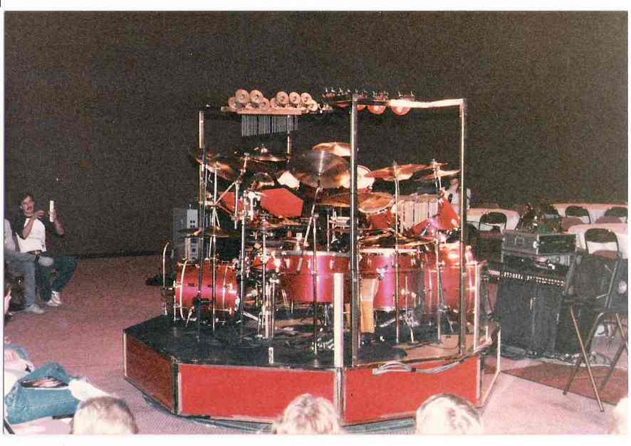 Picture of Neil's kit from 1986 drum clinic