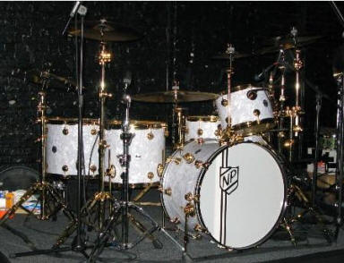 Neil Peart's BR2008 kit: Photo by Michael D.F. Lowe