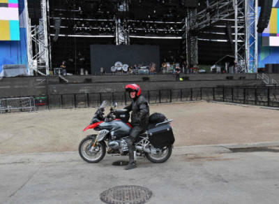 Neil Peart in Quebec City, 2013 - Photo by Michael Mosbach