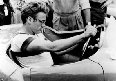 James Dean in his Porsche 550 Spyder