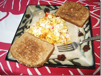 Brenda's amazing shrimp omelet