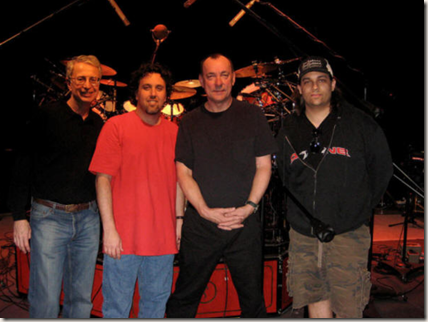 Don Lombardi, Dave Kerzner, Neil Peart, and Nick Raskulinecz 