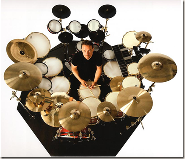 Andrew MacNaughtan's portrait of Neil Peart for Vapor Trails