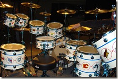 Neil Peart's Hockey Logo drum kit Neil Peart's Hockey Logo drum kit