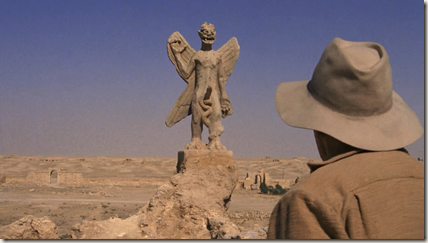 Father Lankester Merrin encounters the demon Pazuzu statue in Iraq