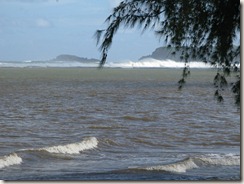 High surf at Anini Beach