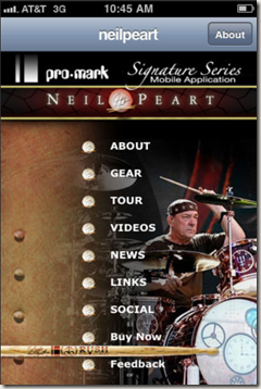 Pro-Mark Neil Peart App