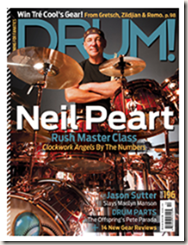 Neil Peart on DRUM! cover