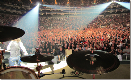 Photo from Neil Peart of the London O2 arena