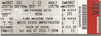 Image: My White River Rush ticket