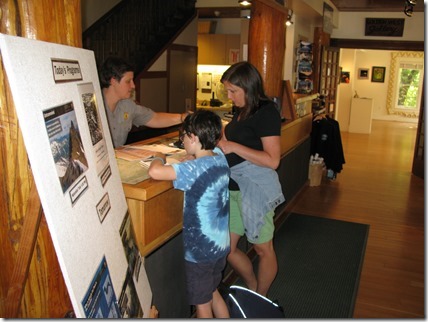 Brenda and Drew explore the Golden West Visitor Center