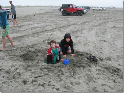 Drew and Cam in digging for gold