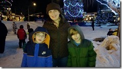 Brenda and the boys - Leavenworth town square